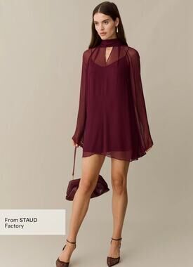 O.P.T few moda Quinn rum raisin mini dress $197 Sz S